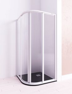 SERIE ESMERALDA - MODELO URANO - TIPO S4- MAMPARA SEMICIRCULAR - 2 HOJAS CORREDERAS + 2 HOJAS FIJAS