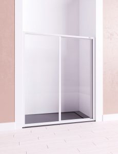 SERIE ESMERALDA - MODELO ZEUS II - TIPO F2- MAMPARA FRONTAL- UNA FIJA Y UNA HOJA CORREDERA